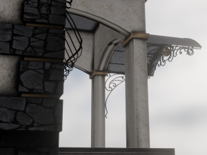 COTTAGE HOUSE WITH INTERIOR GAME READY 3Dモデル