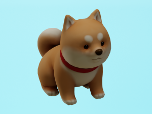 CARTOON DOG GAME READY LOW POLY 3D 모델