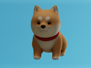 CARTOON DOG GAME READY LOW POLY 3D 모델