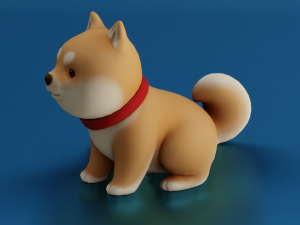 CARTOON DOG GAME READY LOW POLY 3D 모델