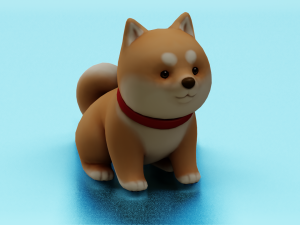 CARTOON DOG GAME READY LOW POLY 3D Model