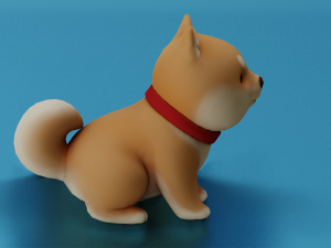 CARTOON DOG GAME READY LOW POLY 3D 모델