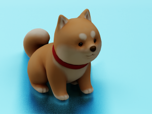 CARTOON DOG GAME READY LOW POLY 3D 모델