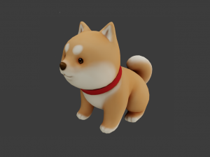 CARTOON DOG GAME READY LOW POLY 3D 모델