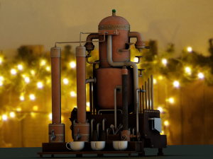 ESPRESSO MACHINE GAME READY 3D MODEL Model 3D
