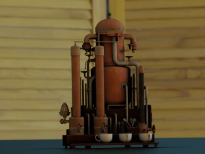 ESPRESSO MACHINE GAME READY 3D MODEL 3D Model