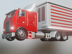 FREIGHTLINER TRUCK GAME READY 3D MODEL 3D Model