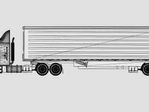 FREIGHTLINER TRUCK GAME READY 3D MODEL 3D Model
