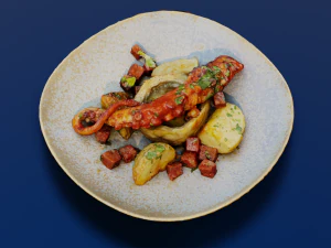 GRILLED OCTOPUS FOOD GAME READY 3D Model