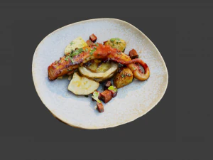 GRILLED OCTOPUS FOOD GAME READY 3D Model