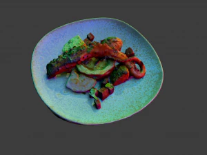 GRILLED OCTOPUS FOOD GAME READY 3D Model