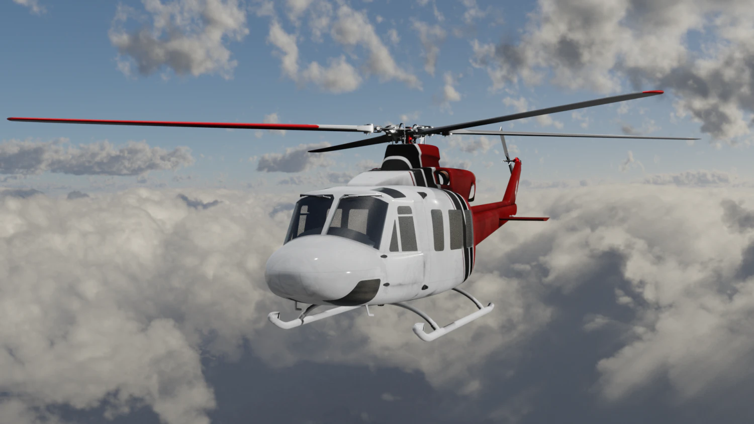 HELICOPTER GAME READY 3D MODEL 3D Model .c4d .max .obj .3ds .fbx .stl .blend 