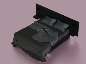 MESSY BED GAME READY LOW POLY 3D MODEL 3D Model