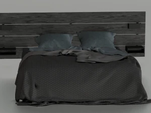 MESSY BED GAME READY LOW POLY 3D MODEL 3D Model