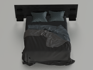 MESSY BED GAME READY LOW POLY 3D MODEL 3D Model