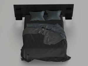 MESSY BED GAME READY LOW POLY 3D MODEL 3D Model