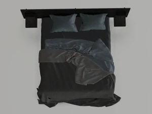 MESSY BED GAME READY LOW POLY 3D MODEL 3D Model