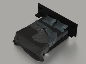 MESSY BED GAME READY LOW POLY 3D MODEL 3D Model