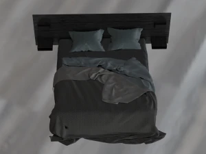 MESSY BED GAME READY LOW POLY 3D MODEL 3D Model