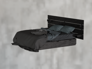 MESSY BED GAME READY LOW POLY 3D MODEL 3D Model