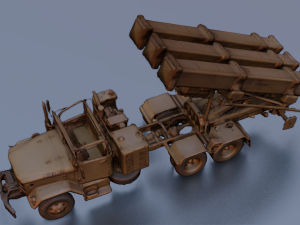MILITARY TANKER VEHICLE MODEL GAME READY Modelo 3D