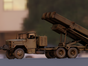 MILITARY TANKER VEHICLE MODEL GAME READY 3D Model