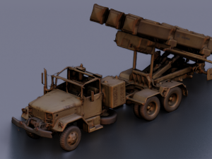 MILITARY TANKER VEHICLE MODEL GAME READY 3D Model