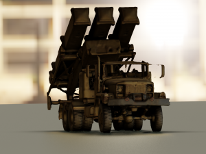 MILITARY TANKER VEHICLE MODEL GAME READY 3D Model