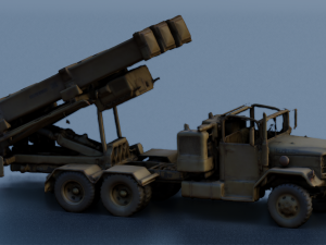 MILITARY TANKER VEHICLE MODEL GAME READY 3D Model