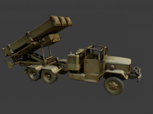 MILITARY TANKER VEHICLE MODEL GAME READY 3D Model