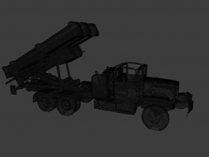 MILITARY TANKER VEHICLE MODEL GAME READY 3D Model