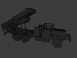 MILITARY TANKER VEHICLE MODEL GAME READY 3D Model