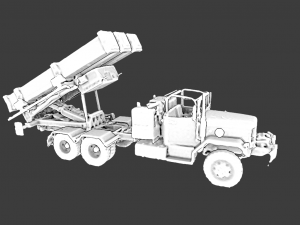MILITARY TANKER VEHICLE MODEL GAME READY 3D Model