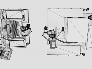MILLING MACHINE GAME READY 3D MODEL 3Dモデル