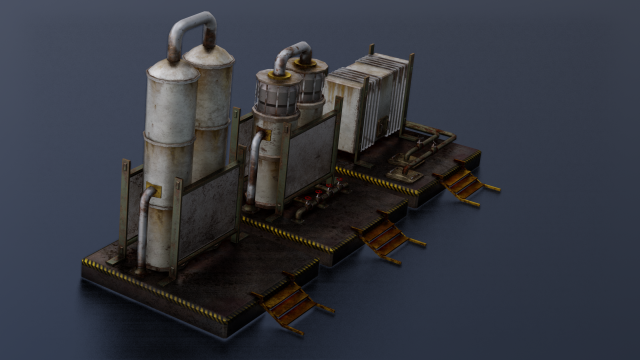 OIL STORAGE TANKER GAME READY LOW POLY 3D 모델 .c4d .max .obj .3ds .fbx .stl .blend 