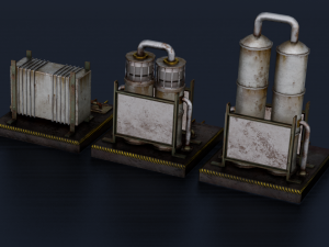 OIL STORAGE TANKER GAME READY LOW POLY 3D 모델