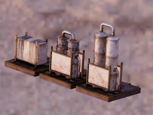 OIL STORAGE TANKER GAME READY LOW POLY 3D 모델