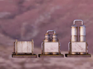 OIL STORAGE TANKER GAME READY LOW POLY 3D Model