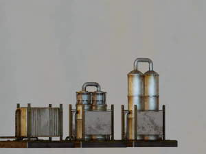 OIL STORAGE TANKER GAME READY LOW POLY 3D Model