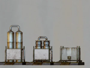 OIL STORAGE TANKER GAME READY LOW POLY 3D Model