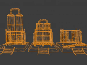 OIL STORAGE TANKER GAME READY LOW POLY 3D Model