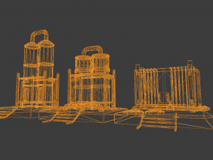 OIL STORAGE TANKER GAME READY LOW POLY 3D 모델