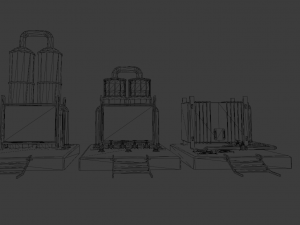 OIL STORAGE TANKER GAME READY LOW POLY 3D 모델