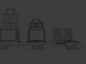 OIL STORAGE TANKER GAME READY LOW POLY 3D Model