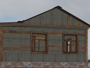 LOG WOODEN HOUSE GAME READY LOW POLY 3D MODEL Model 3D