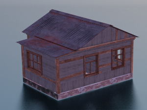 LOG WOODEN HOUSE GAME READY LOW POLY 3D MODEL Model 3D