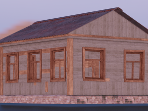 LOG WOODEN HOUSE GAME READY LOW POLY 3D MODEL Model 3D