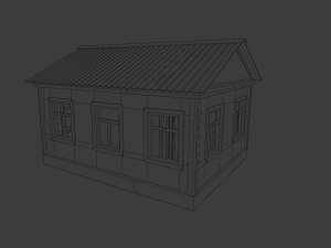 LOG WOODEN HOUSE GAME READY LOW POLY 3D MODEL Model 3D