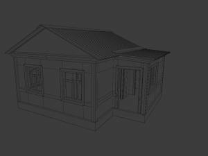 LOG WOODEN HOUSE GAME READY LOW POLY 3D MODEL Model 3D