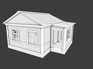 LOG WOODEN HOUSE GAME READY LOW POLY 3D MODEL Model 3D